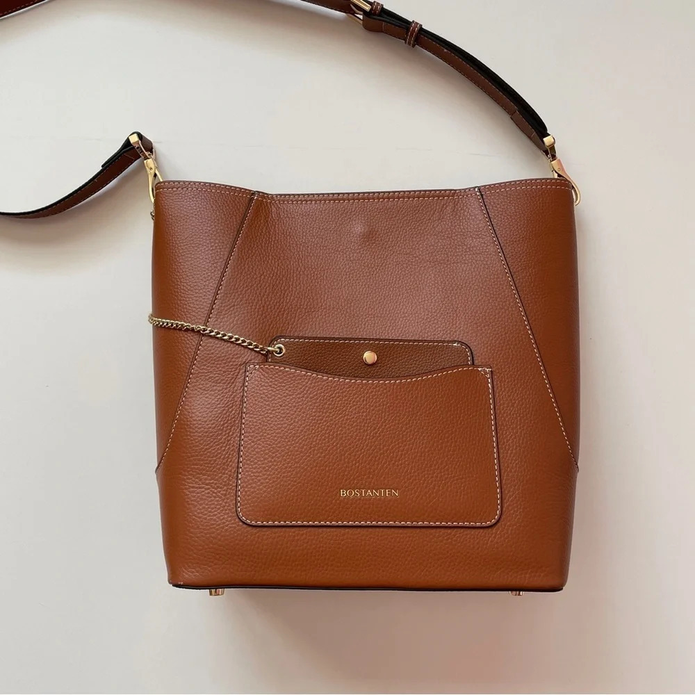 Bostanten Lotty Classic Designer Leather Hobo Bag for Travel or Daily Commute - Picture 4 of 12